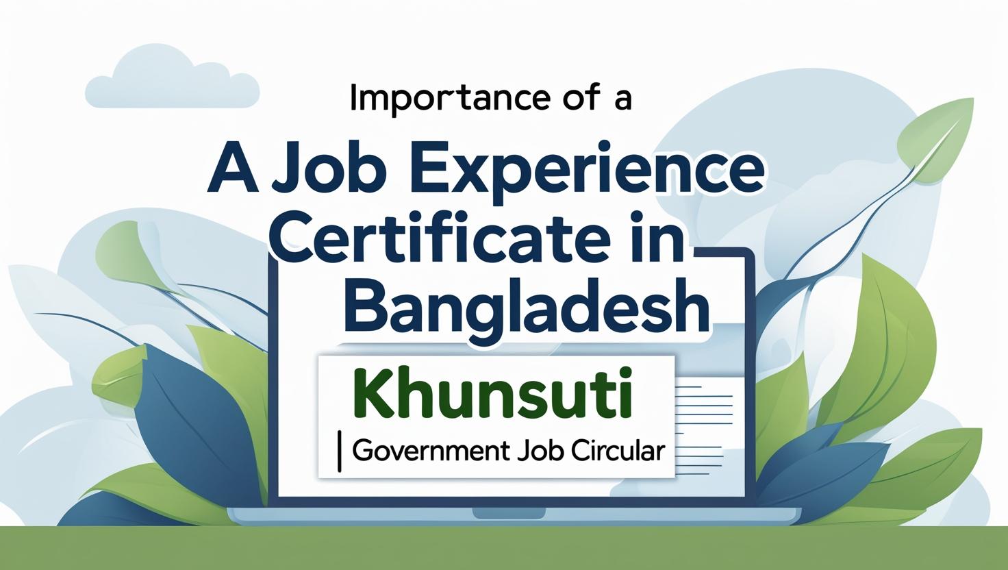 Job Experience Certificate  Bangladesh