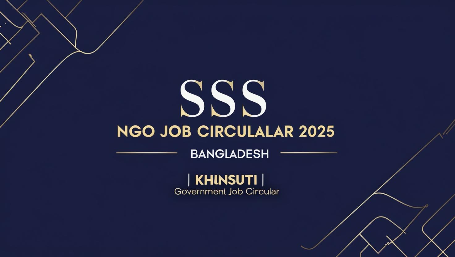 Sss Ngo Job Circular 2025 Bangladesh